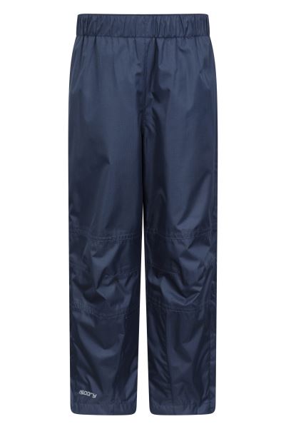 Mountain Warehouse Brands Spray Kids Waterproof Trousers Navy