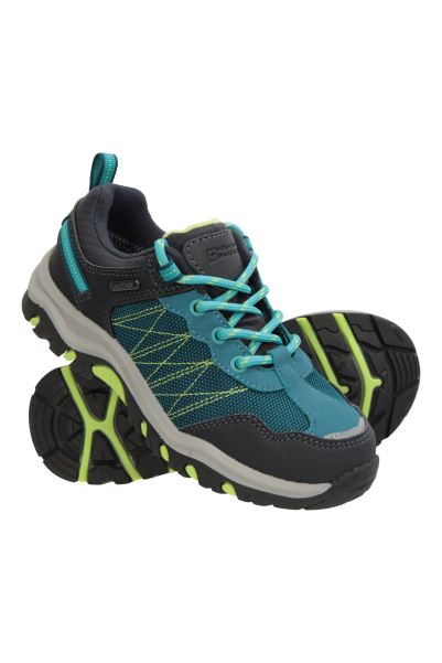 Mountain Warehouse Stampede Kids Waterproof Walking Shoes Turquoise Fashion