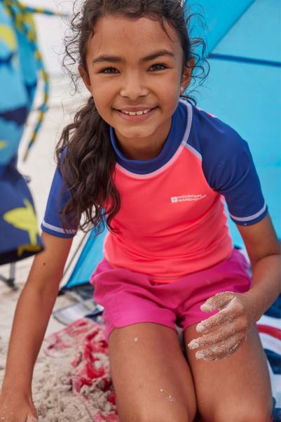 Brand Mountain Warehouse Fuchsia Short Sleeved Kids Rash Vest