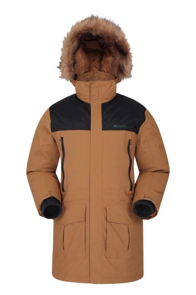 New Mountain Warehouse Tan Antarctic Extreme Waterproof Mens Down Jacket