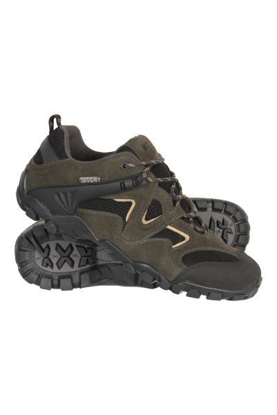 Khaki Mountain Warehouse Collections Curlews Mens Waterproof Walking Shoes