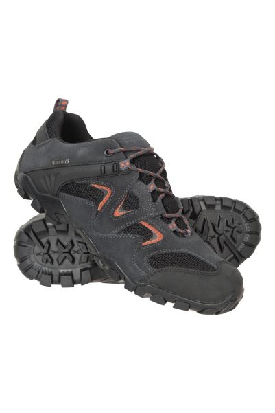 Curlews Mens Waterproof Walking Shoes Hot Dark-Grey Mountain Warehouse
