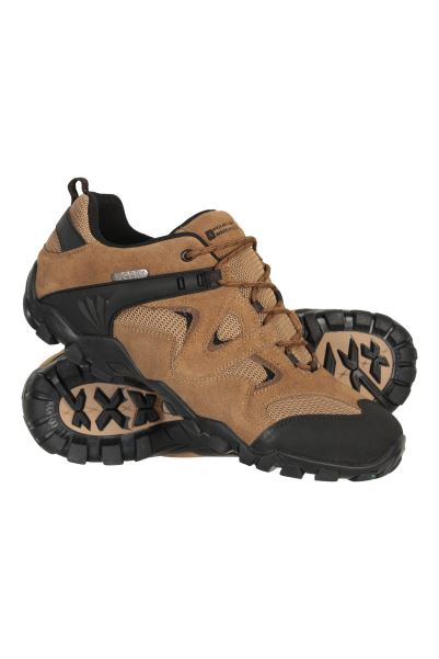 Origins Curlews Mens Waterproof Walking Shoes Dark-Beige Mountain Warehouse