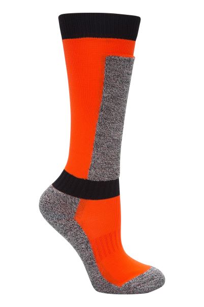 Merino Technical Kids Ski Socks Orange Brand Mountain Warehouse