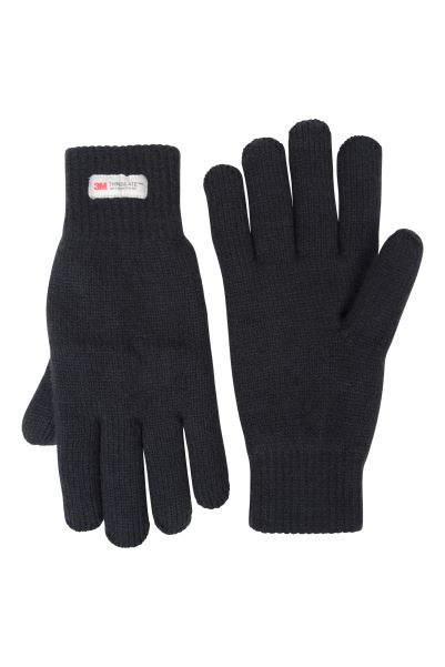 Navy Mountain Warehouse Origin Thinsulate Mens Knitted Gloves