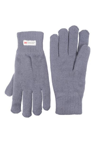 Mountain Warehouse Thinsulate Mens Knitted Gloves Blue Origin
