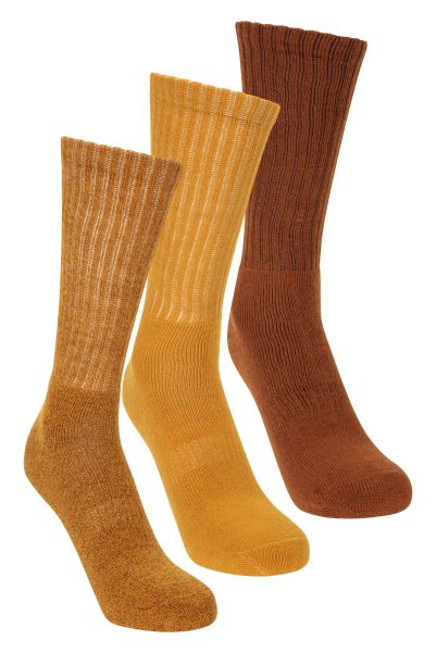 Mountain Warehouse Mustard Brands Outdoor Sock 3-Pack