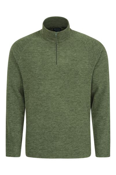 Fashion Mountain Warehouse Dark-Khaki Snowdon Mens Micro Fleece