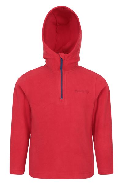 Red Brand Mountain Warehouse Camber Kids Microfleece Hoodie