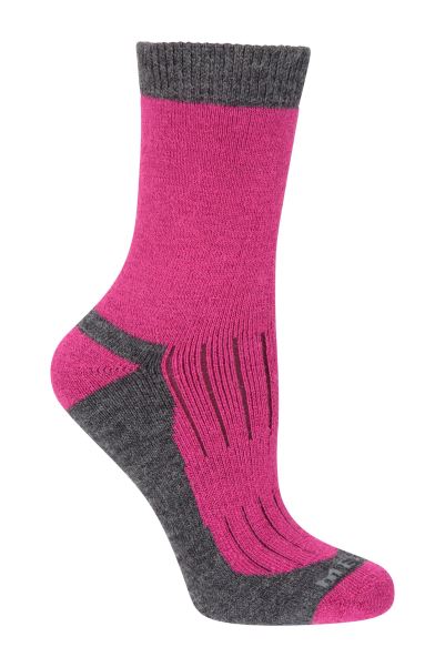 Mountain Warehouse Pink Hot Explorer Kids Merino Thermal Socks