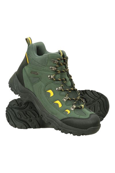 Green Adventurer Mens Waterproof Boots Collections Mountain Warehouse