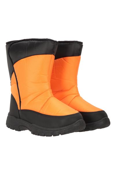 Kids Caribou Single Stripe Adaptive Snow Boots Orange Origins Mountain Warehouse