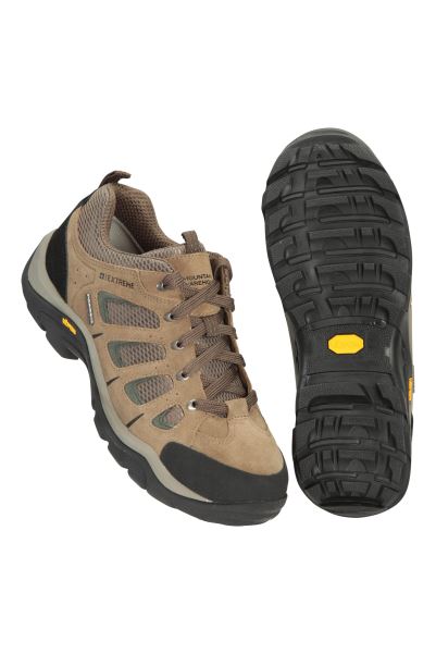 Extreme Field Mens Waterproof Wide-Fit Vibram Shoes Mountain Warehouse Collections Khaki