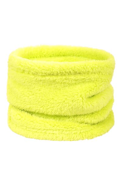 Kids Sherpa Fleece Neck Gaiter Mountain Warehouse Lime Origins