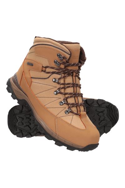 Origin Boulder Mens Winter Trekker Boots Mountain Warehouse Light-Beige