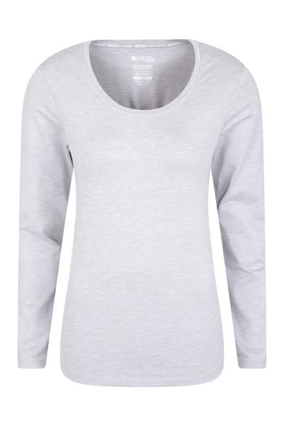 Original Mountain Warehouse Panna Womens Long Sleeved Top Light-Grey