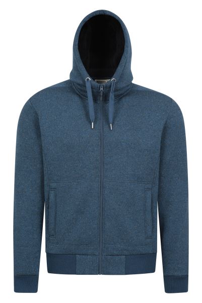 Mountain Warehouse Dark-Blue Nevis Mens Fleece Lined Hoodie Brands