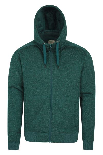 Mountain Warehouse Hot Petrol Nevis Mens Fleece Lined Hoodie