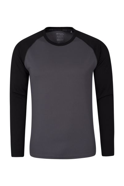 Black Origin Mountain Warehouse Endurance Mens Long Sleeved Top