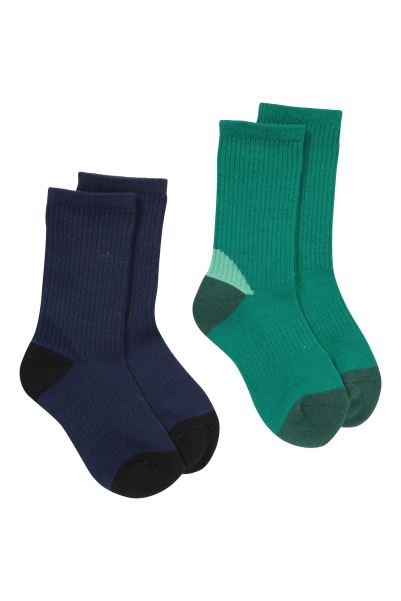 Hiker Kids Socks 2-Pack Mountain Warehouse Origin Navy