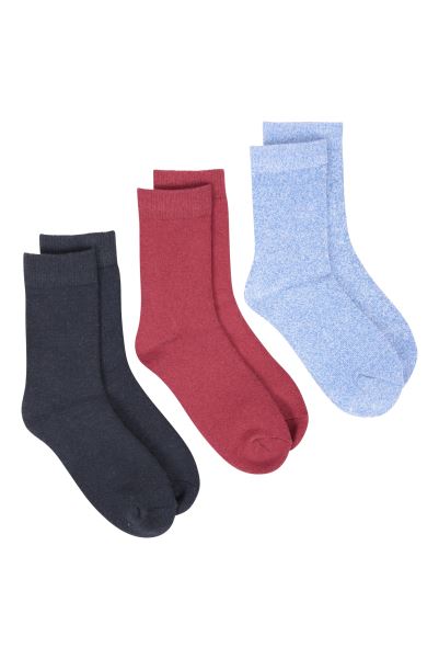 Navy Brand Mountain Warehouse Outdoor Kids Walking Socks 3-Pack