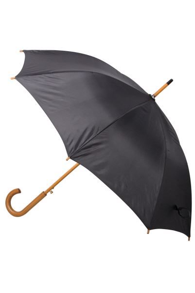 Hot Classic Umbrella - Plain Black Mountain Warehouse