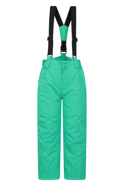Bright-Green Hot Mountain Warehouse Raptor Kids Snow Pants