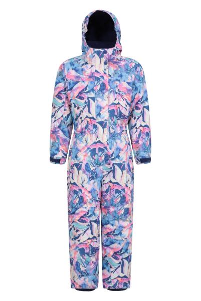 Mountain Warehouse Original Pink Cloud Printed Kids All In One Snowsuit