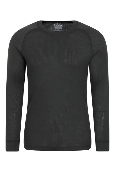 Collections Mountain Warehouse Dark-Grey Talus Mens Long Sleeved Round Neck Top