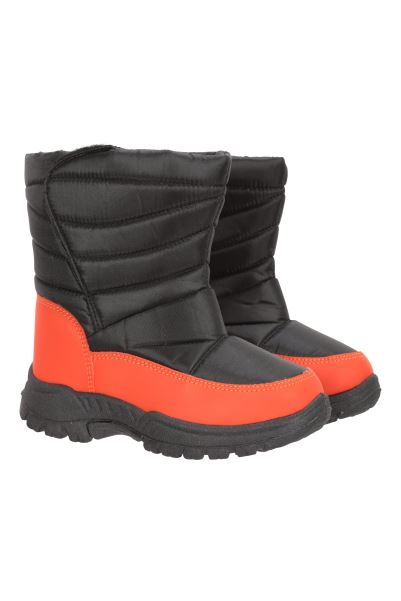 Fashion Dark-Red Caribou Toddler Adaptive Snow Boots Mountain Warehouse