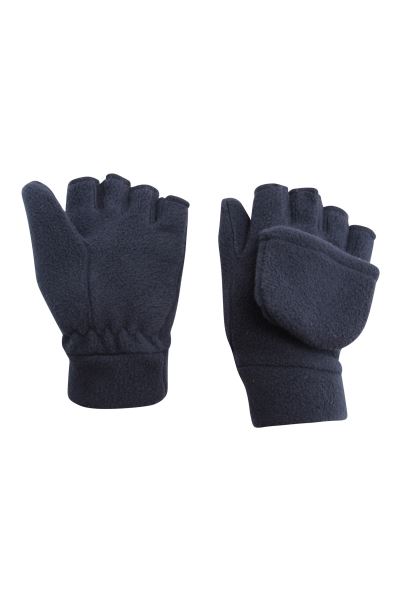 Navy Mountain Warehouse Fingerless Fleece Kids Mitten Collections