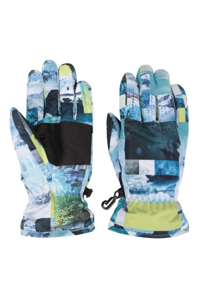 Best Printed Kids Ski Gloves Mountain Warehouse Yellow