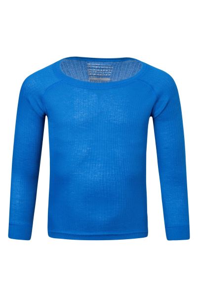 Talus Kids Round Neck Base Layer Top Hot Mountain Warehouse Cobalt
