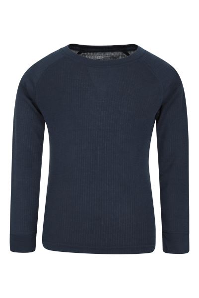 Mountain Warehouse Collections Navy Talus Kids Round Neck Base Layer Top