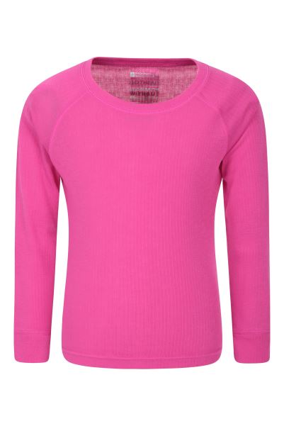 Collection Talus Kids Round Neck Base Layer Top Bright-Pink Mountain Warehouse