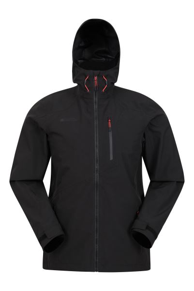 Black Bachill Mens Waterproof Jacket Brand Mountain Warehouse