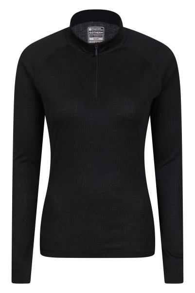 Black Mountain Warehouse Talus Womens Long Sleeved Zip Neck Top Brands
