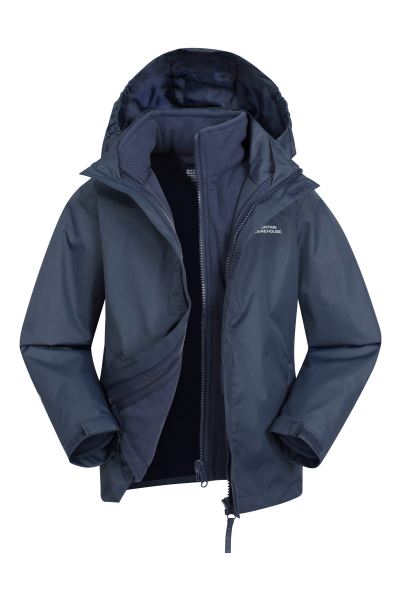 Navy Original Mountain Warehouse Fell Water-Resistant Kids 3 In 1 Jacket