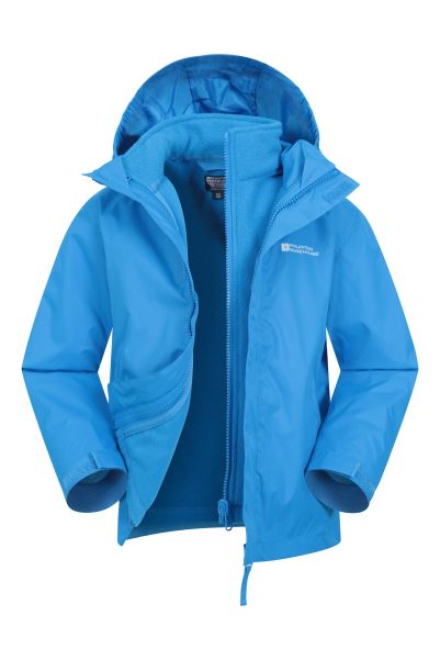 Fell Water-Resistant Kids 3 In 1 Jacket Cobalt Fashion Mountain Warehouse