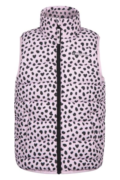 New Mountain Warehouse Lilac Rocko Kids Printed Padded Gilet