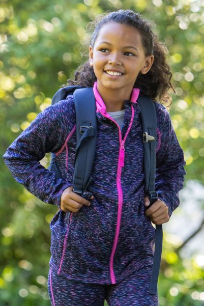 Kayleigh Kids Stripe Hoodie Indigo Mountain Warehouse Collection