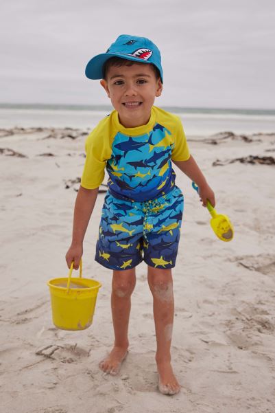 Origin Short Sleeve Kids Printed Rash Vest Mountain Warehouse Dark-Blue