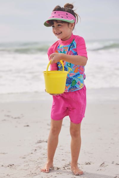 Short Sleeve Kids Printed Rash Vest Mountain Warehouse Pale-Blue Fashion