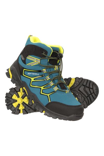 Dark-Teal Mountain Warehouse Softshell Kids Walking Boots Origin