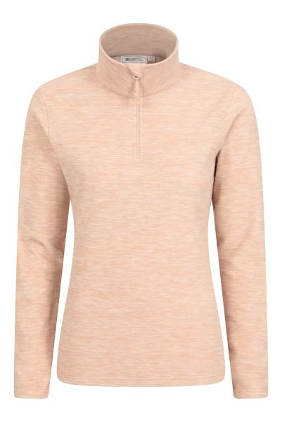 Mountain Warehouse Origin Light-Beige Snowdon Melange Womens Half-Zip Fleece