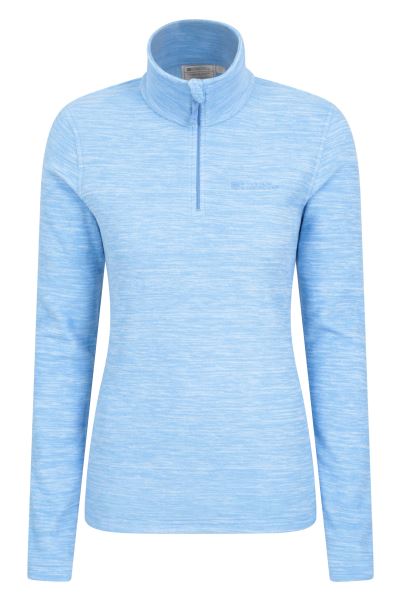 Corn-Blue Snowdon Melange Womens Half-Zip Fleece Origins Mountain Warehouse