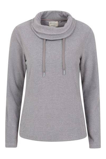Hebridean Womens Cowl Neck Fleece Dark-Grey Mountain Warehouse Original
