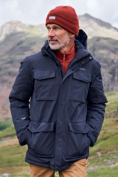 Concord Extreme Mens Down Long Jacket Origin Mountain Warehouse Blue