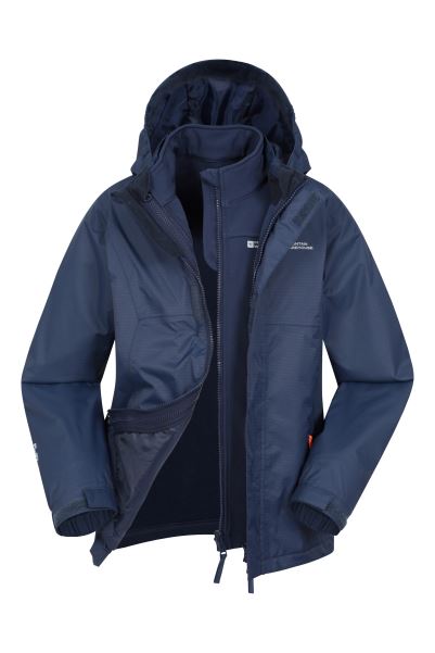 Mountain Warehouse Navy Bracken Extreme 3 In 1 Kids Jacket Brands