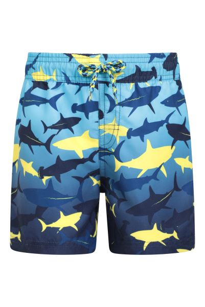 Dark-Blue Best Patterned Kids Boardshorts Mountain Warehouse